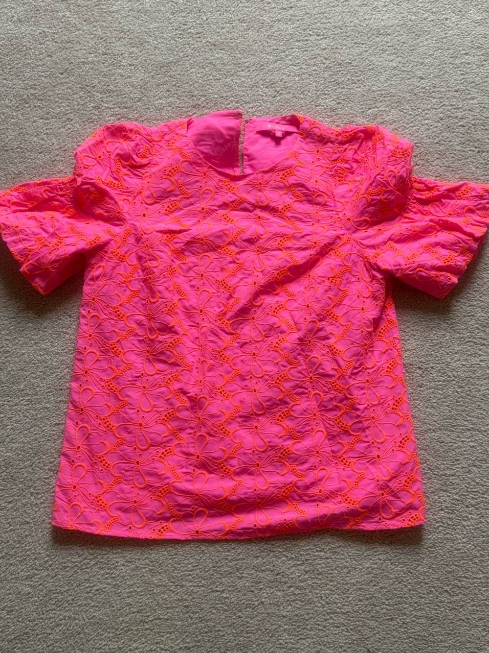 Lilly Pulitzer Hot Pink Dress with Gold Embroidered Logo